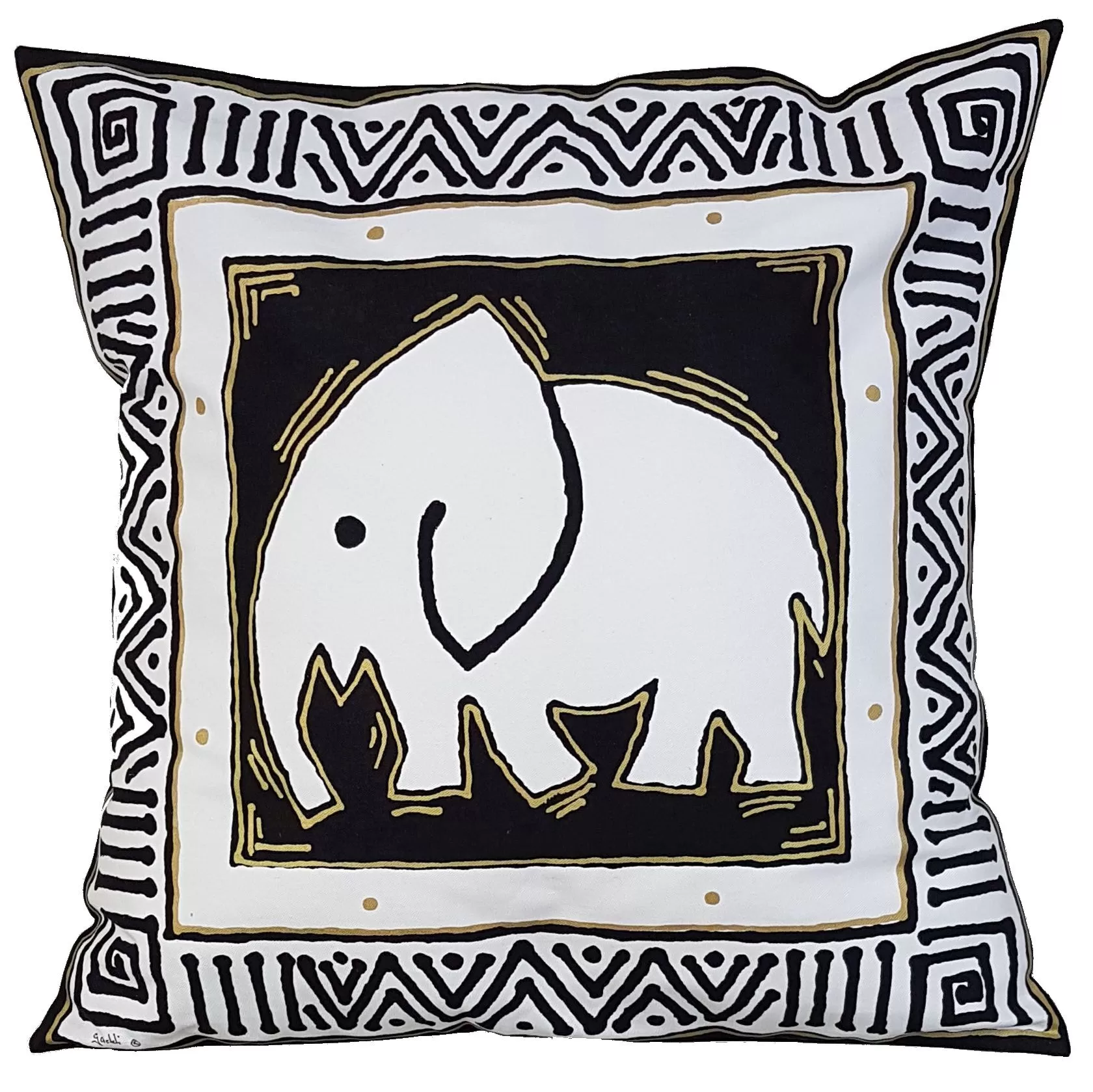 Cushion Cover - Elephant White