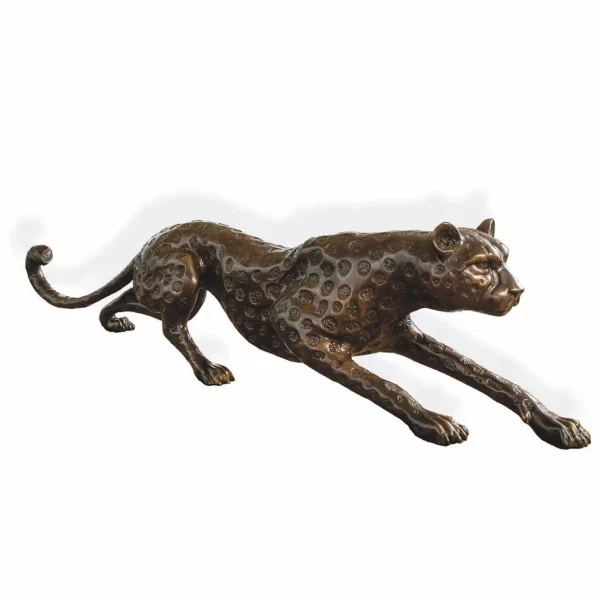 Cheetah Stalking bronze sculpture