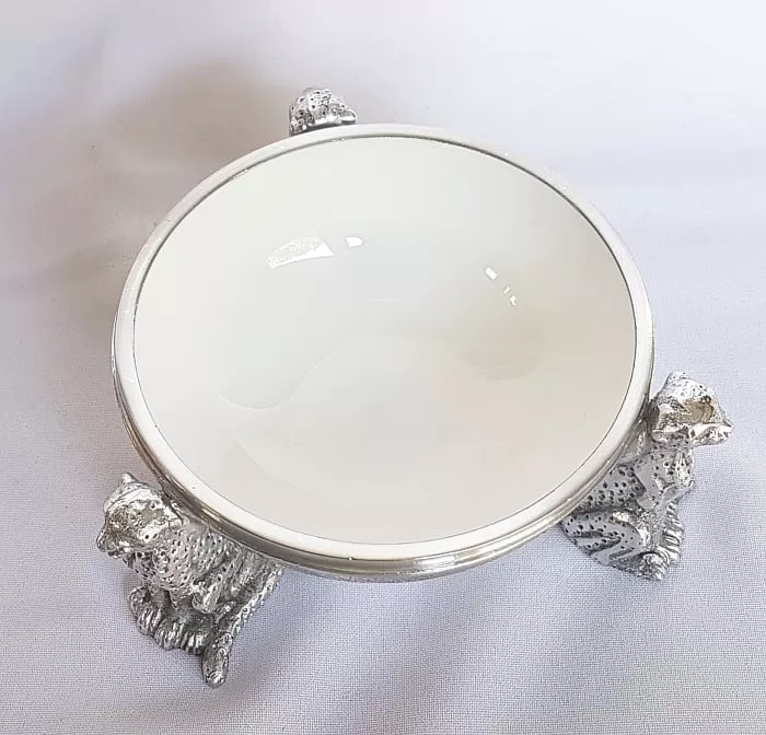 CHEETAH ROUND BOWL - WHITE - Image 2