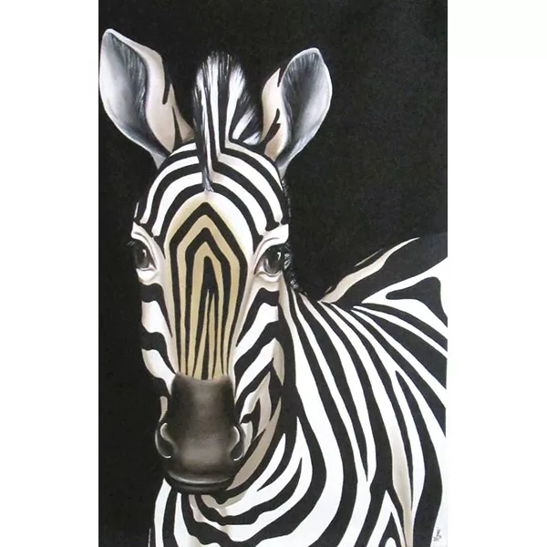 Zebra Wall Hanging Black