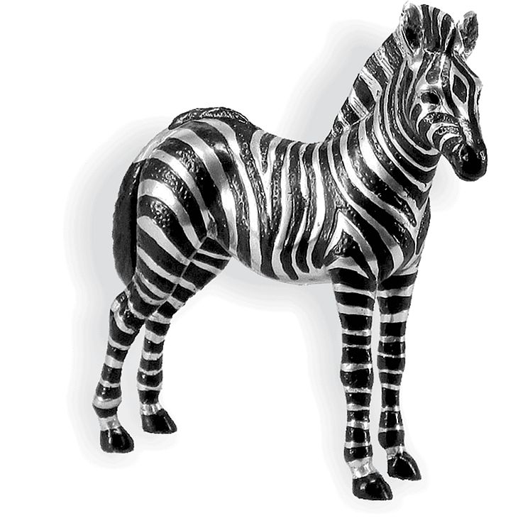 Zebra Baby sculpture - Silver