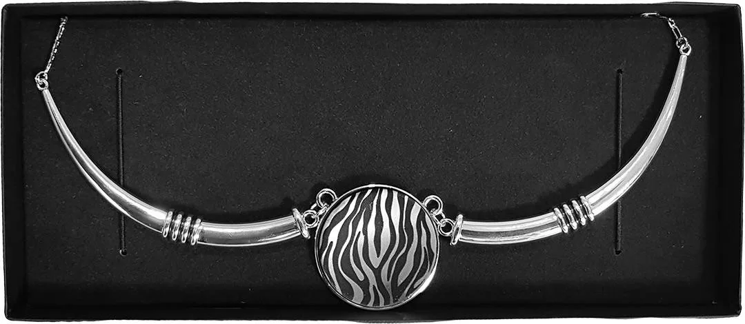 Engraved Necklace - Zebra Design - Image 2