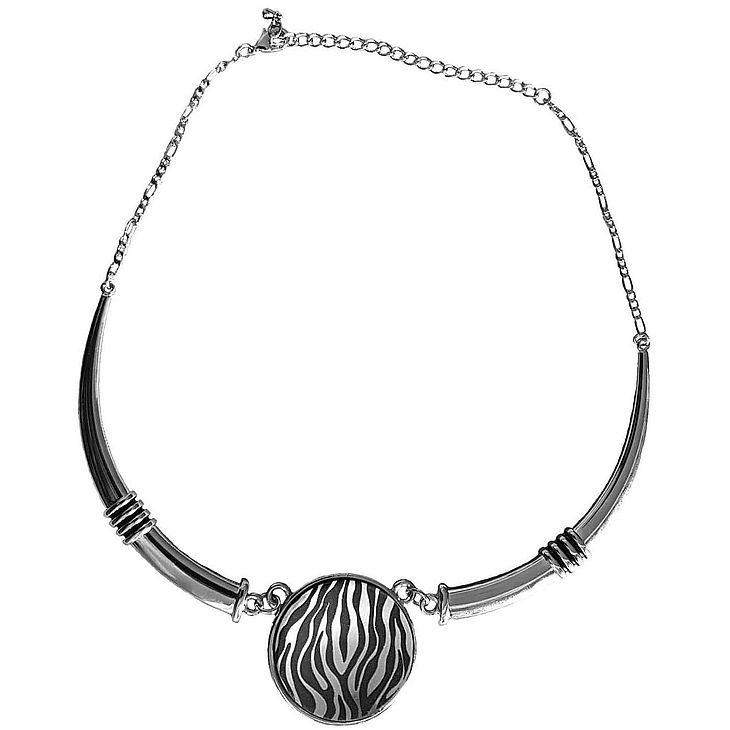 Engraved Necklace - Zebra Design