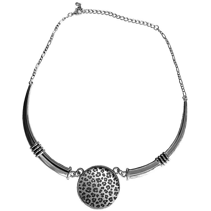 Engraved Necklace - Leopard Design