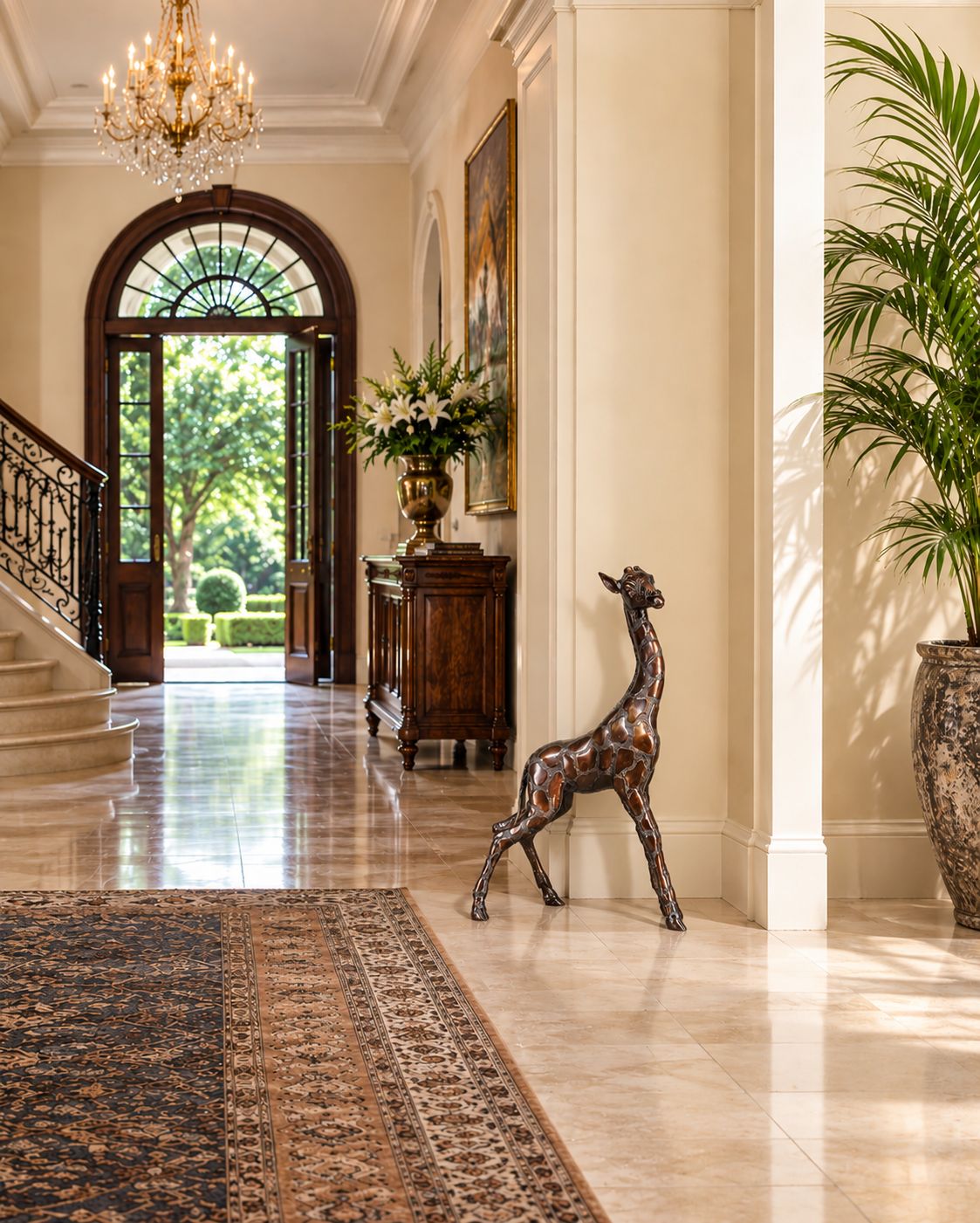 Baby Giraffe bronze sculpture - Image 7