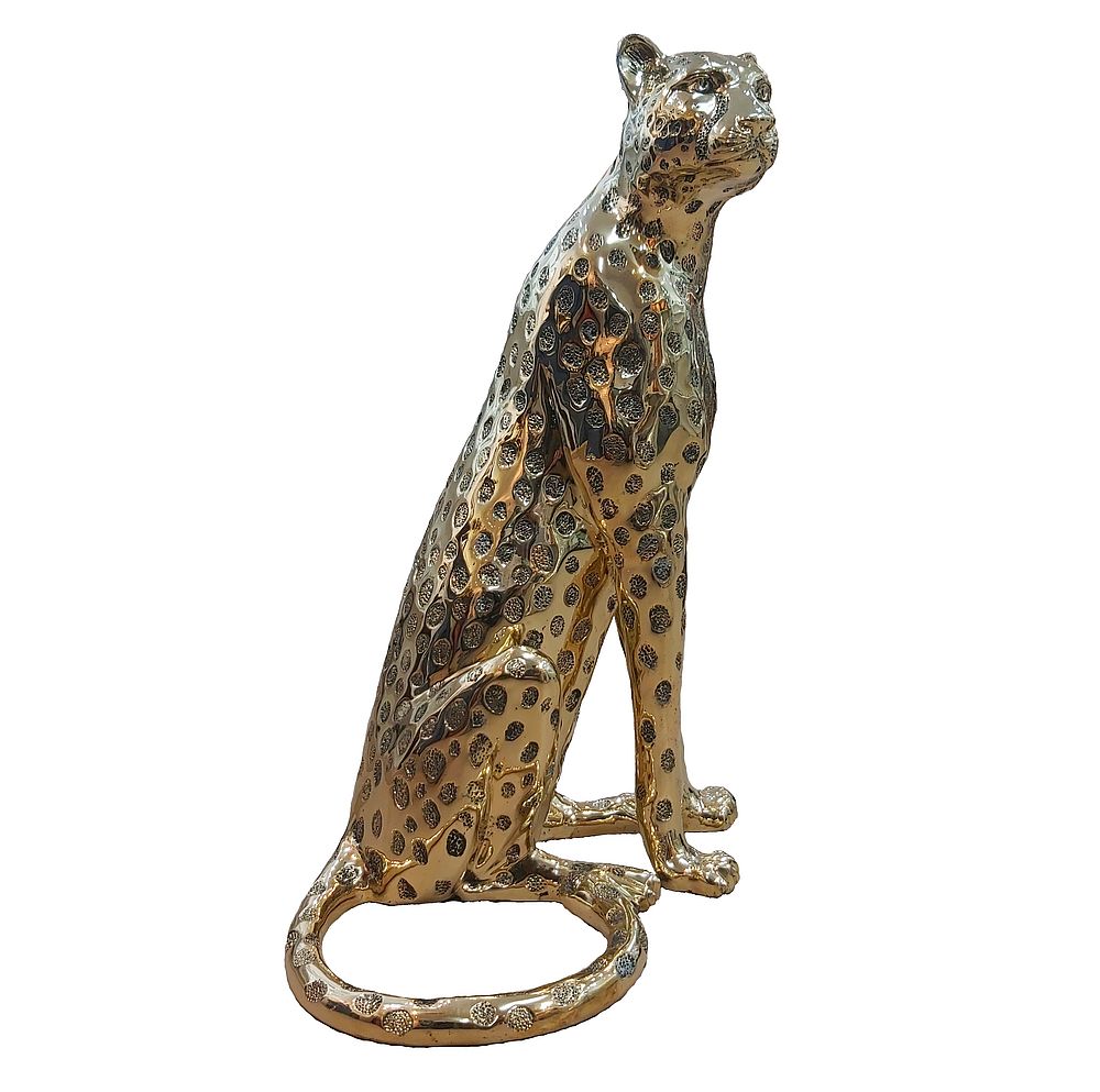 Cheetah Sitting golden sculpture (Arrow - golden hunter) - Image 3