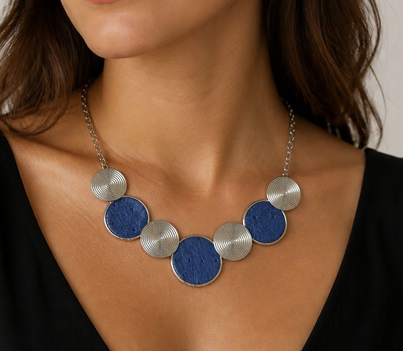 Ostrich necklace - Mod blue - Image 2