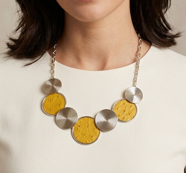 Ostrich necklace - Sun - Image 2