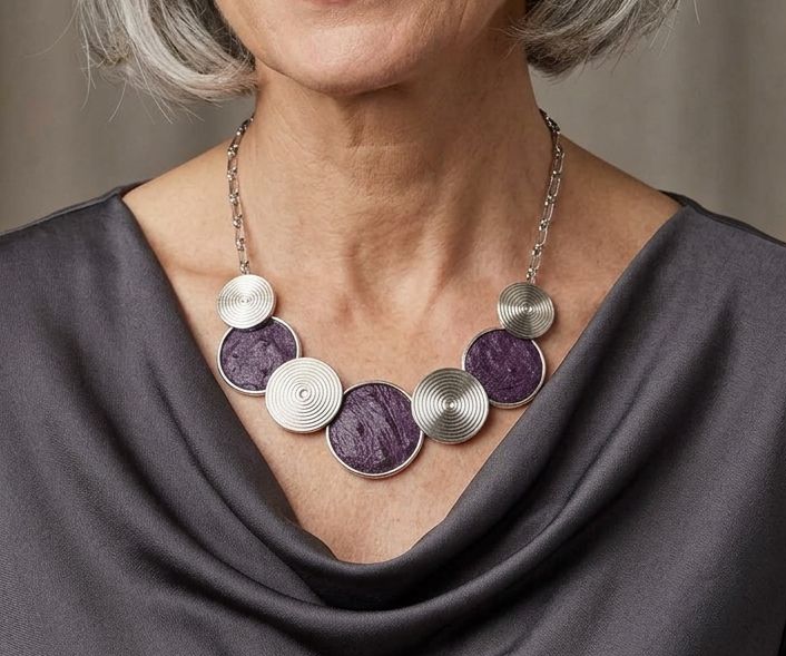 Ostrich necklace - African Violet - Image 2