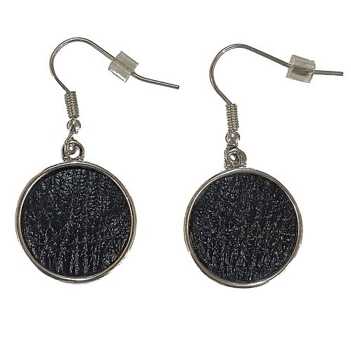 Earrings round - black