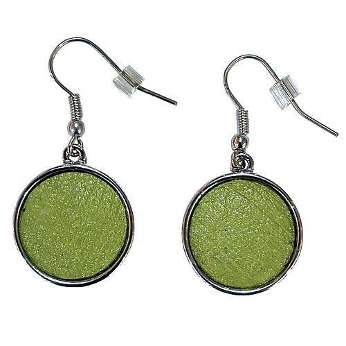 Earrings round - chartreuse