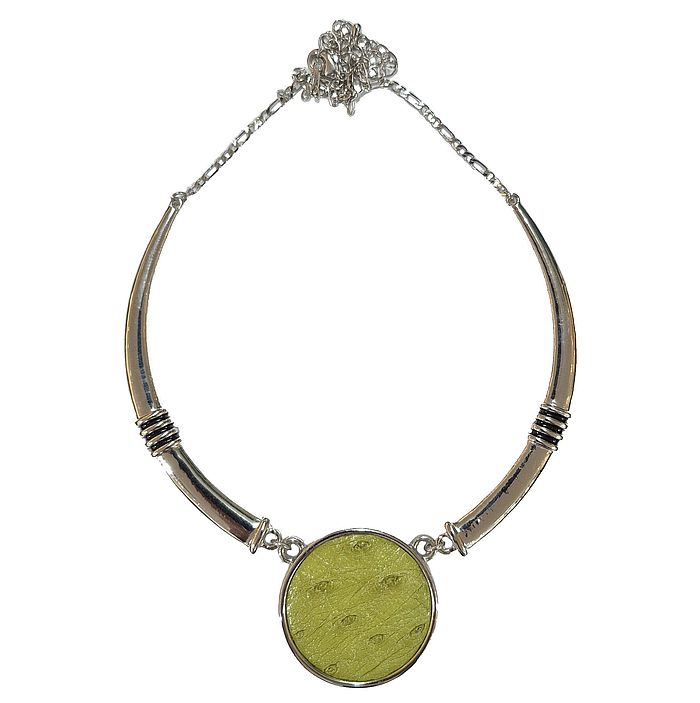 Tusk necklace - chartreuse