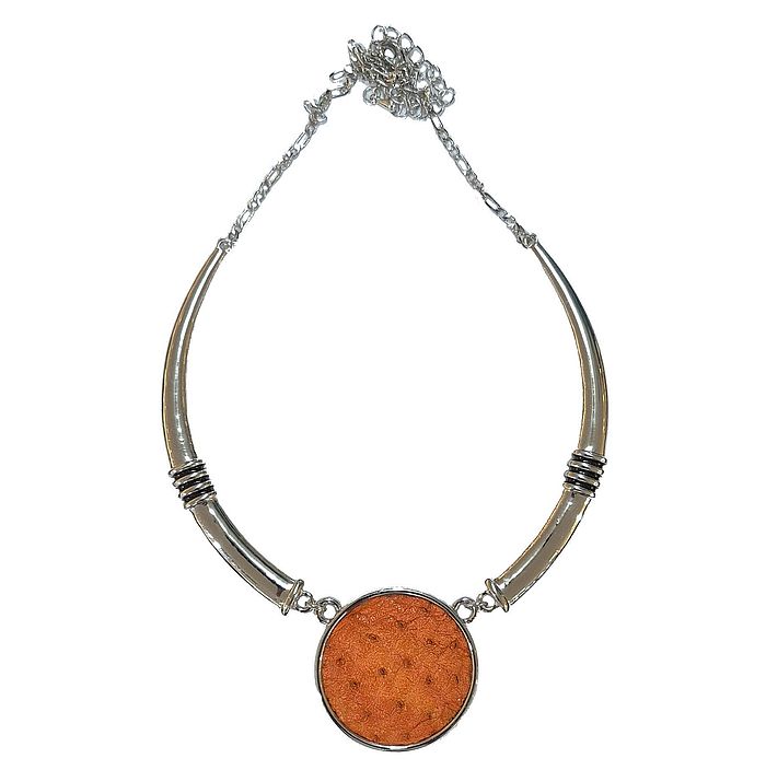 Tusk necklace - tangerine