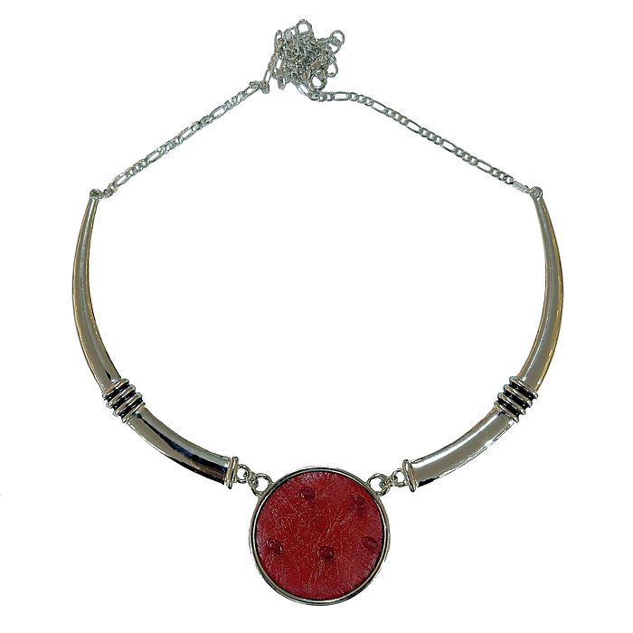 Tusk necklace - campari