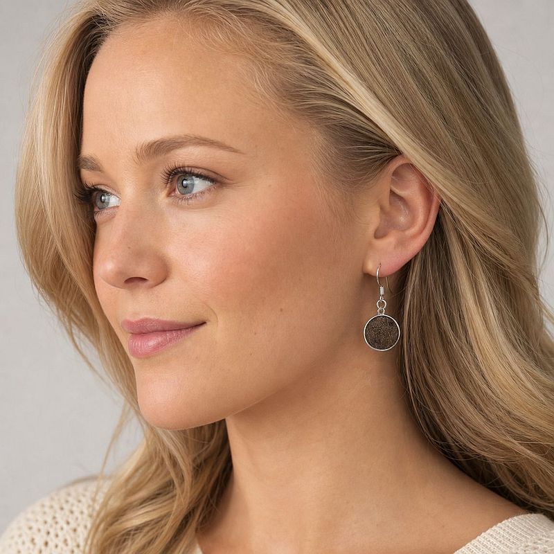 Earrings round - kango tabac - Image 2
