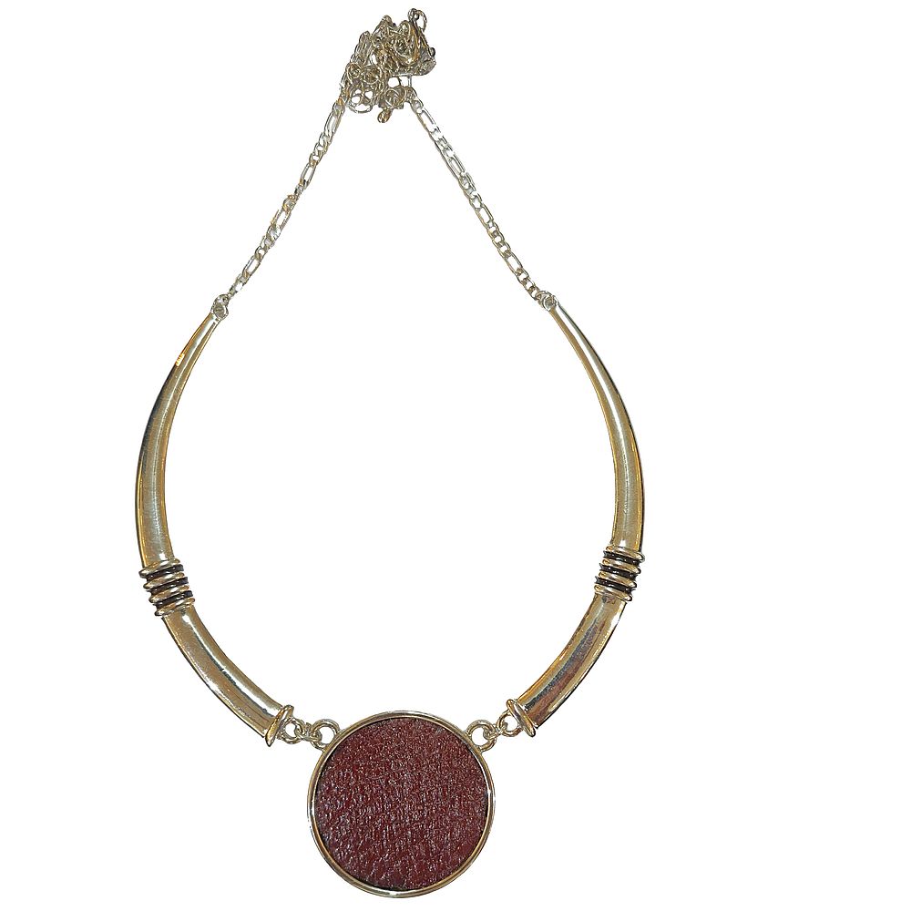Tusk necklace - burgundy