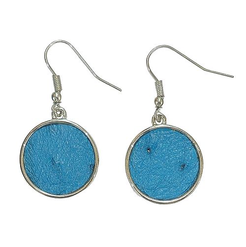 Earrings round - turquoise