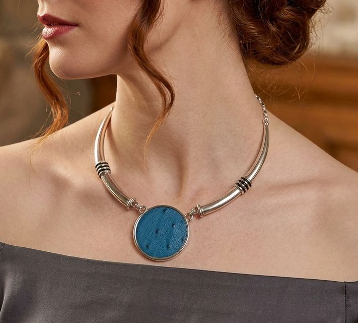 Tusk Necklace - Turquoise - Image 2