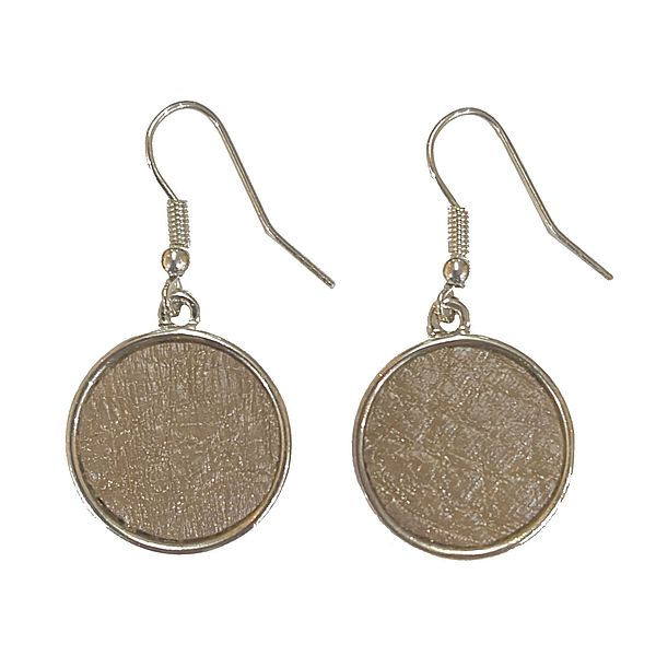 Earrings round - taupe